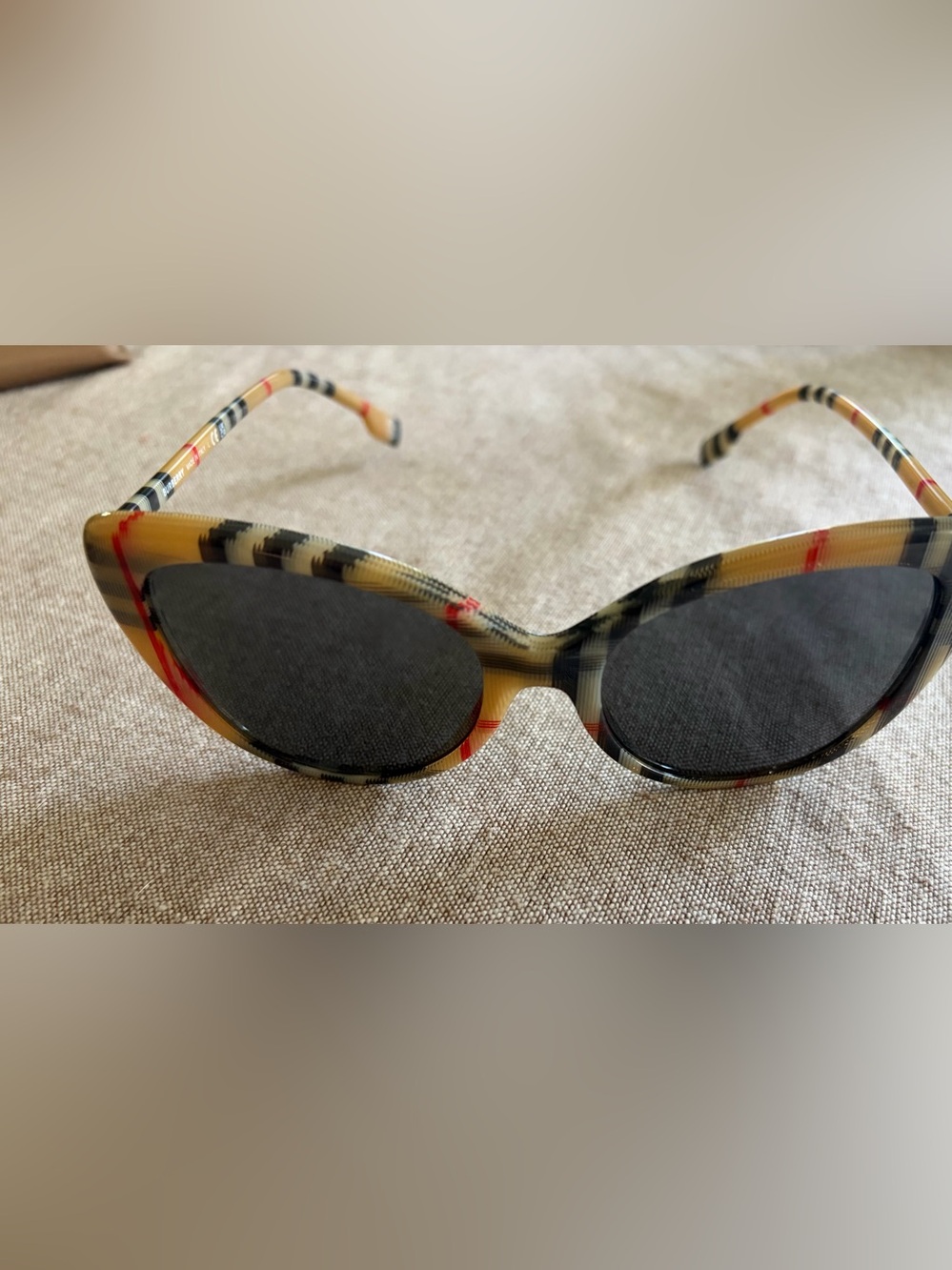 Burberry Multicolor Check Cat-Eye Sunglasses - Picture 3 of 5